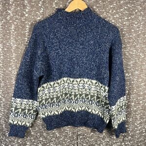 Vintage Memphis Blues Womens‎ Blue Wool Blend Pullover Sweater Size Small